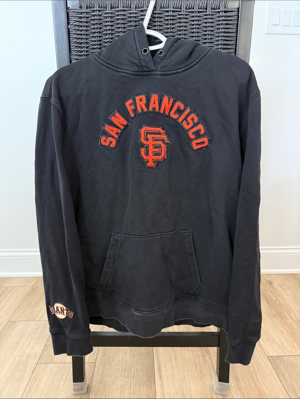 San Francisco Giants Black Pullover Hoodie with Orange Logo